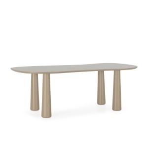 Masa dining bej nisipiu din lemn 110x220 cm Nahia The Home Collection