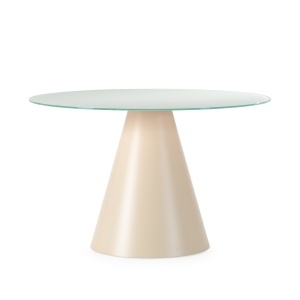 Masa dining crem din metal 120 cm Vida The Home Collection