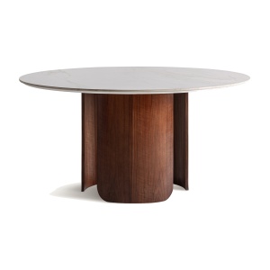 Masa dining crem/maro din ceramica 150 cm Lherm Vical Home