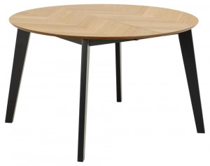 Masa dining extensibila din lemn maro/negru 120(198) cm Georgetown Quiet Object