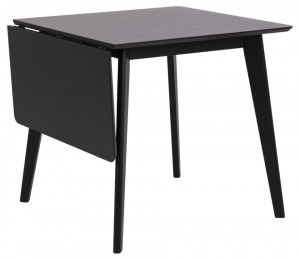 Masa dining extensibila din lemn negru 80x80(120) cm Roxby Quiet Object