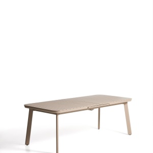 Masa dining extensibila exterior grej din metal 100x220(280) cm Izola Kave Home