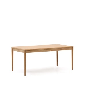 Masa dining extensibila maro din lemn 90x160(200) cm Lenon Kave Home