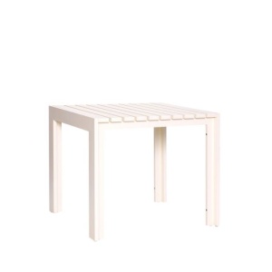 Masa dining exterior bej deschis din metal 80x80 cm Haus Hubsch