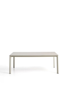 Masa dining exterior bej din piatra 90x180 cm Anafi Kave Home
