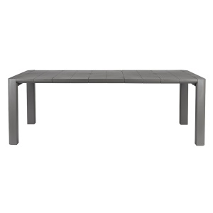 Masa dining exterior gri din metal 100x220 cm Alban Quiet Object