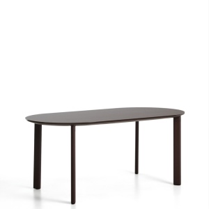 Masa dining exterior maro din metal 90x180 cm Erice Kave Home