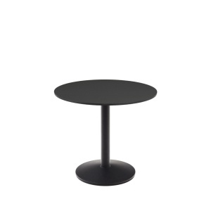 Masa dining exterior neagra din metal 90 cm Esilda Kave Home