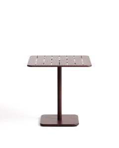 Masa dining exterior rosu burgund din metal 70x70 cm Brai Kave Home