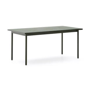 Masa dining exterior verde din metal 91x182 cm Maurina Kave Home