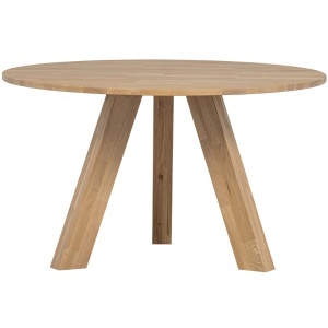 Masa dining maro din lemn 129 cm Rhonda Natural Woood