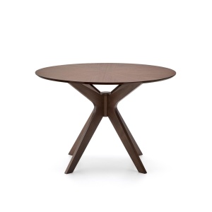 Masa dining maro inchis din lemn 100 cm Naanim Kave Home