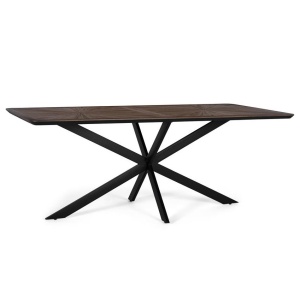 Masa dining maro/neagra din lemn 90x180 cm Xactos Giner y Colomer
