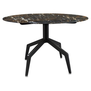 Masa dining maro/neagra din marmura 120 cm Razor Versmissen