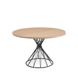 Masa dining maro/neagra din metal 120 cm Niut Kave Home