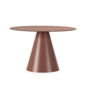 Masa dining maro teracota din metal 120 cm Vida Quiet Object