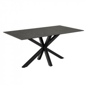 Masa dining neagra din ceramica 90x160 cm Heaven Quiet Object