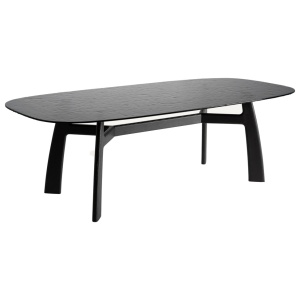 Masa dining neagra din lemn 110x230 cm Suchdol Vical Home