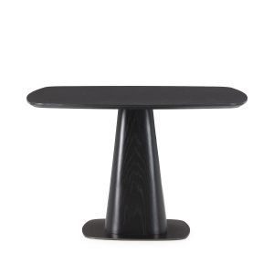Masa dining neagra din lemn 120x120 cm Etel The Home Collection
