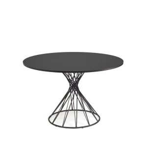 Masa dining neagra din metal 120 cm Niut Kave Home