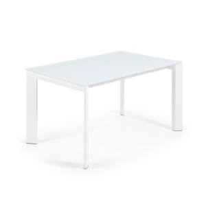 Masa extensibila alba din metal 90x140(200) cm Axis Kave Home