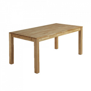 Masa extensibila maro din lemn de stejar 90x180(260) cm Isbel Kave Home