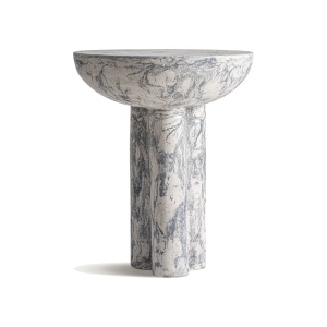 Masa laterala alba/verde din ciment 48 cm Holtum Vical Home