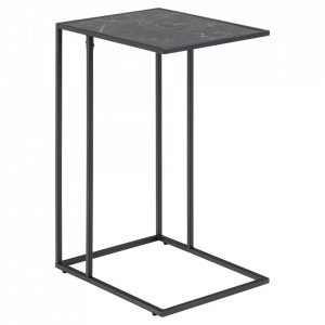 Masa laterala din metal negru 35x43 cm Infinity Quiet Object
