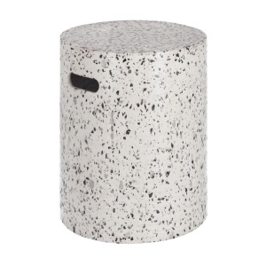 Masa laterala exterior alba din ciment 35 cm Jenell Kave Home