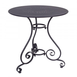 Masa laterala exterior gri carbune din metal 70 cm Etienne Bizzotto