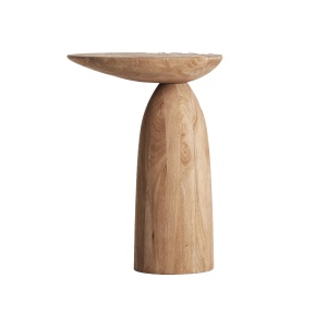 Masa laterala maro deschis din lemn 40 cm Breil Vical Home
