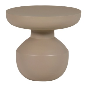 Masa laterala maro din metal 45 cm Bova Woood