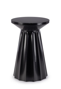 Masa laterala neagra din metal 30 cm Adelya Bizzotto