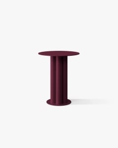 Masa laterala rosu burgund din metal 40 cm Meghan Micadoni