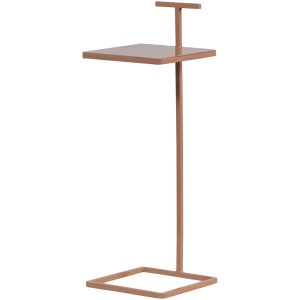 Masa laterala roz din metal 22x22 cm Toste Woood