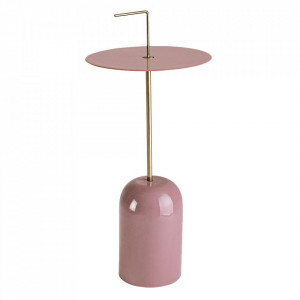 Masa laterala roz/maro alama din metal 30 cm Tulasi Bizzotto
