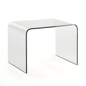 Masa laterala transparenta din sticla 45x60 cm Glam Thai Natura