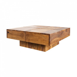 Masuta de cafea maro din lemn 80x80 cm Bolt The Home Collection