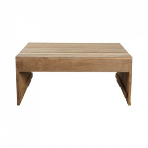 Masuta de cafea maro din lemn de tec 70x82 cm Nature House Doctor