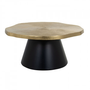 Masuta de cafea neagra/aurie din fier 73 cm Sassy Richmond Interiors