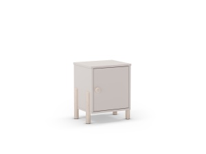 Noptiera alba/crem din lemn Enola The Home Collection