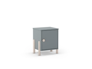 Noptiera alba/kaki din lemn Enola The Home Collection