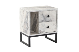 Noptiera alba/neagra din metal Glimmer The Home Collection