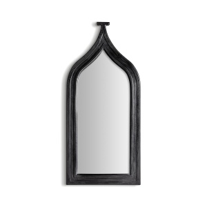 Oglinda asimetrica neagra din sticla 60x130 cm Barben Vical Home