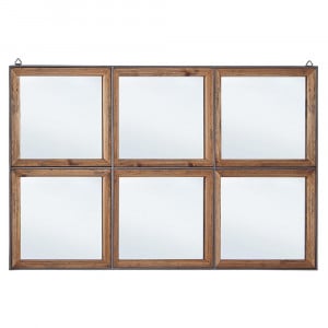Oglinda dreptunghiulara maro din lemn 53x93 cm Border Bizzotto