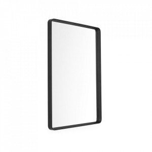 Oglinda dreptunghiulara neagra din aluminiu 50x70 cm Norm Menu