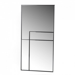 Oglinda dreptunghiulara neagra din metal 60x120 cm Oliver Amadeus