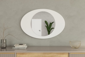 Oglinda ovala alba 60x90 cm Obble The Home Collection