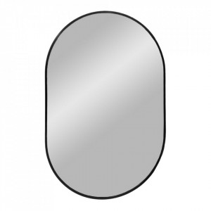 Oglinda ovala neagra din metal 50x80 cm Madrid Wall House Nordic