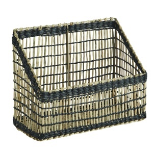 Organizator birou maro/negru din fibre naturale Carly Madam Stoltz